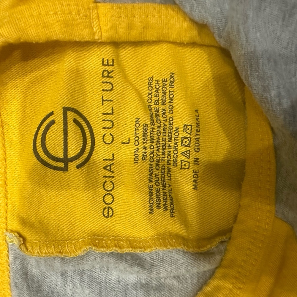 Social Culture Yellow Crop Top
